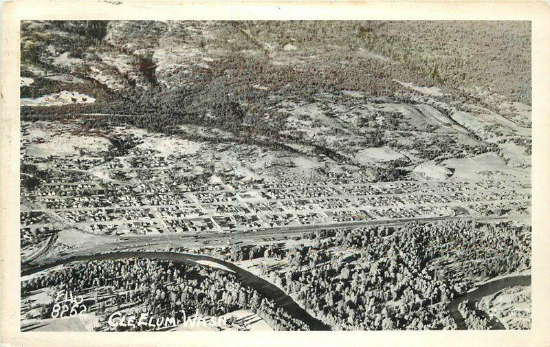 Birdseye View Cleelum Washington 1955 RPPC Photo Postcard Ellis 1268