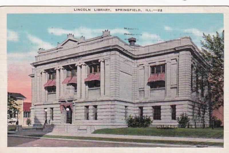 Illinois Springfield Lincoln Library 1941