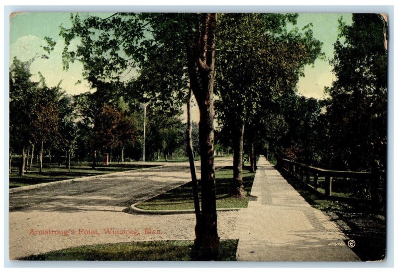 c1910 Armstrong's Point Winnipeg Manitoba Canada Unposted Antique Postcard