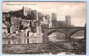 Framwellgate Bridge & Castle DURHAM England UK Postcard