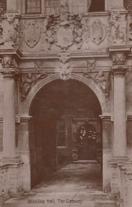 Blickling Hall Gargoyles Above Gateway Antique Real Photo Norfolk Postcard