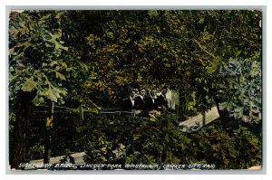 1908 Postcard Bridge Lincoln Park Chautauqua Cawker City KS Standard View Card 