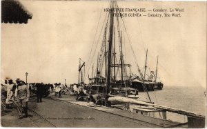 PC SHIP CONAKRY LE WHARF GRENCH GUINEA (a29138)