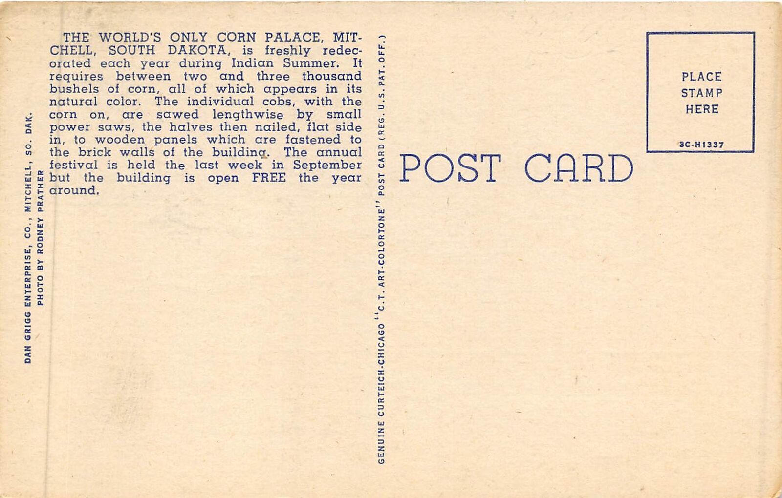 Mitchell South Dakota 1953 Postcard World's Only Corn Palace | United ...