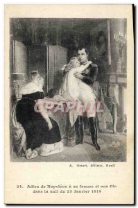 Old Postcard History Napoleon Napoleon 1st Farewell to his wife and son