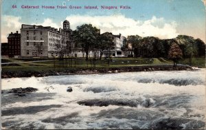 Cataract House from Green Island Niagara Falls Postcard PC188 #2