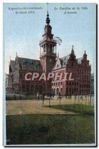 Postcard Old Ghent International Exhibition 1913 pavilion of the city & # 39A...