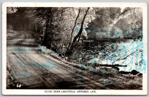 Postcard RPPC c1940s Scene Near Lakefield Ontario Peterborough County