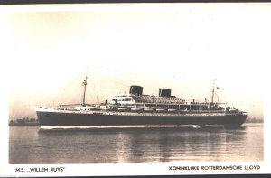 Shipping Postcard - M.S Willem Ruys - Koninkluke Rotterdamsche Lloyd  BH6426