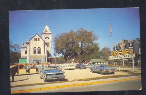 ST. AUGUSTINE FLORIDA JAIL OLD CARS 1967 PONTIAC LE MANS VINTAGE POSTCARD