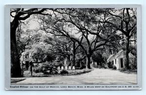 Postcard MS Long Beach English Village Cottages On Gulf Mexico c1930s H13