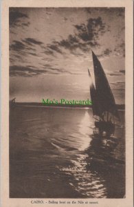 Egypt Postcard - Cairo, Sailing Boat on The Nile at Sunset  RS34263