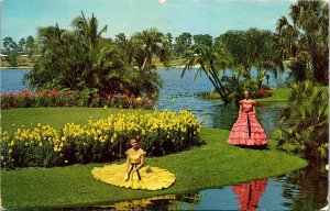 Blossom Time Tropical Florida Cypress Garden Postcard PM Saint Petersburg FL WOB 