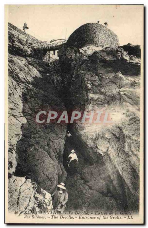 Ancient lunar SAint Decolle Postcard The Entrance of the Cave of sirens