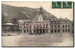 Postcard Morez Old Town Hall and the kiosk