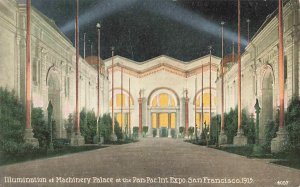 1915 Illumination Machinery Palace Night Pan Pac Expo San Francisco CA VTG P8 