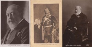 King Edward VII RIP 3x Antique Real Photo Postcards incl