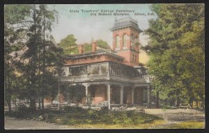 State Teachers College Dorm Old Bidwell Mansion Chico California Unused c1920s