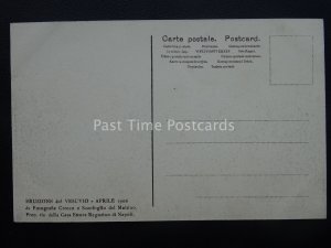 Vesuvius Eruzione Del Lava Arriving en Cemetery c1906 Raro Tarjeta Postal