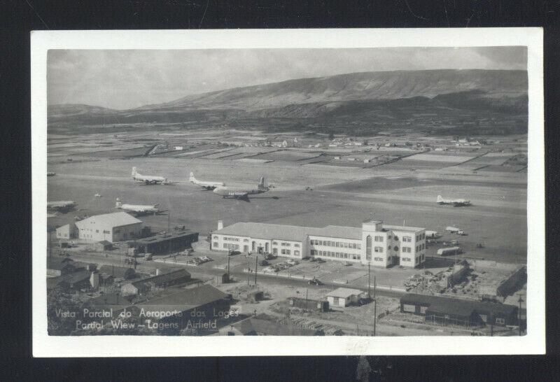 RPPC LAGES AIR BASE TERCEIRA ISLAND AZORES PORTUGAL REAL PHOTO POSTCARD LAJES