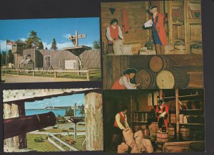 Lot of 5 Michigan MACKINAW CITY Historic Fort Michilimackinac Interiors ~ Chrome