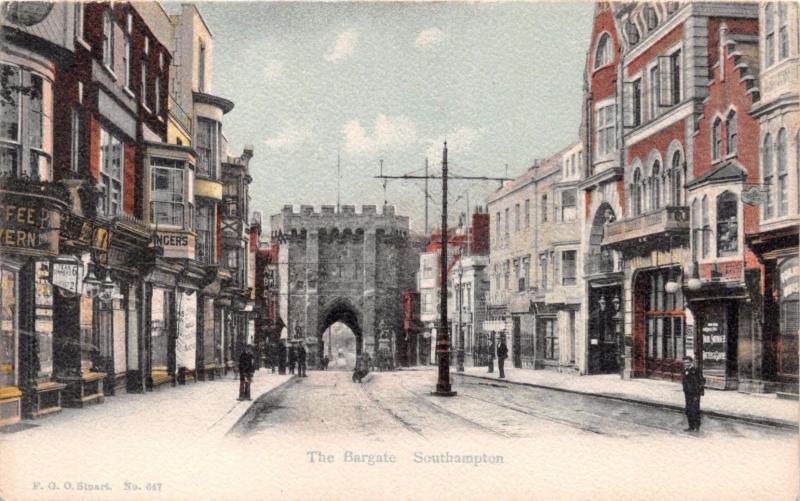 SOUTHAMPTON HAMPSHIRE UK THE BARGATE~F G O STUART #847? PUBLISHED POSTCARD