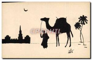 Old Postcard Against Light Camel