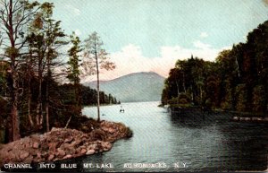 New York Adirondacks Channel Into Blue Mountain Lake 1907