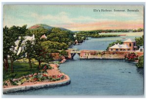 Somerset Bermuda Postcard Ely's Harbour Bridge View 1938 Vintage Posted