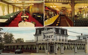 Woodstown New Jersey Woodstown Diner, Multi-View Chrome Vintage Postcard U7279