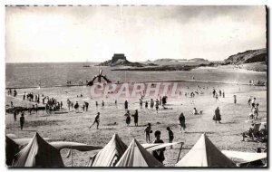 Old Postcard Saint Malo in Brittany pool and beach Bon Secours