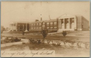 SPRING VALLEY NY HIGH SCHOOL ANTIQUE REAL PHOTO POSTCARD RPPC