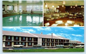 EFFINGHAM, ILL Illinois ~ Roadside BEST WESTERN MOTEL Pool  1960s Cars Postcard