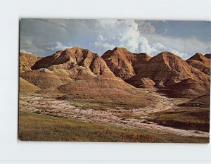 Postcard View of the distinctively rugged terrain, The Badlands Of South Dakota