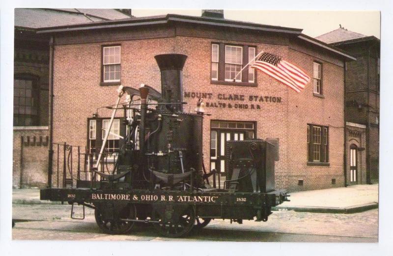 Atlantic B&O Railroad Museum Mt. Clare RR Postcard Train