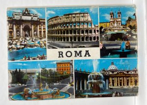 Roma (Rome) Italy Landmarks Pantheon Forum Colliseum Postcard Booklet 16 Photos