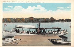 Maranacook Maine Landing Station Boat Antique Postcard K78329