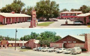 Automobiles Western Motel Vernon Texas roadside Byars Postcard 20-14139