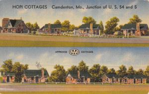 Camdenton Missouri Hopi Cottages Multiview Antique Postcard K45561