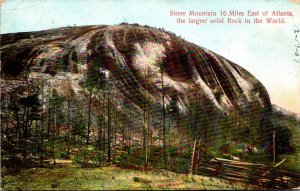 Georgia Atlanta Stone Mountain Largest Solid Rock In The World 1907