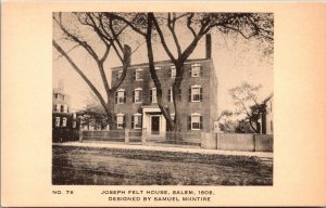 Vintage Massachusetts Postcard - Salem - Joseph Felt House