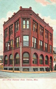 CHELSEA MASSACHUSETTS MA~FIRST NATIONAL BANK~1900s POSTCARD