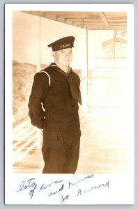 RPPC Real Photo Postcard - US Navy Sailor