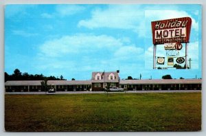 1962  Grasonville  Maryland  Holiday Motel   Postcard