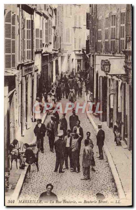 Postcard Old erotic Nude Female Prostitution Street Marseille Bouterie TOP