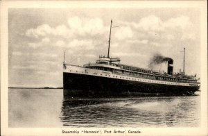 Port Arthur Ontario  Steamship Hamonic Thunder Bay c1930-50s Vintage Postcard