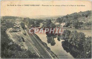 Old Postcard The Banks of the Orne Thury Harcourt Panorama on the hills Orne ...