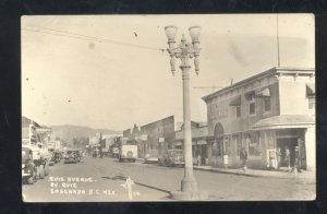 RPPC ENSENADA MEXICO DOWNTOWN STREET SCENE OLD CARS REAL PHOTO POSTCARD