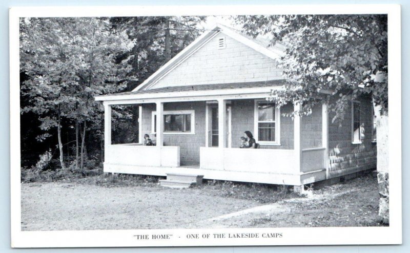 JACKMAN STATION, Maine ME ~ The Home LAKESIDE CAMPS Big Wood Lake Postcard