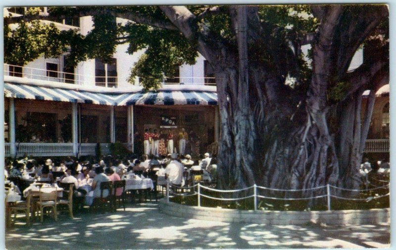 HONOLULU, HI  Banyan Tree MOANA HOTEL Radio Broadcast  HAWAII CALLS  Postcard